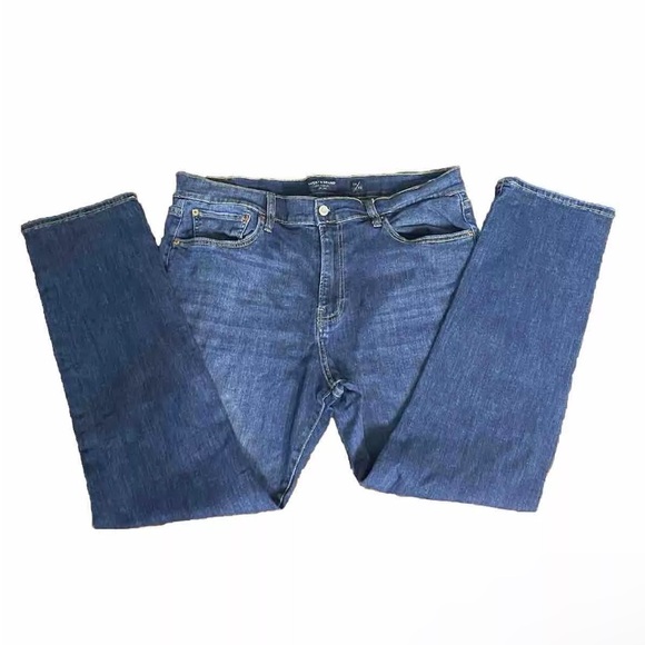 Lucky Brand 410 Athletic Fit Straight Jeans Mens Sz 38 x 32 Blue - Picture 3 of 14
